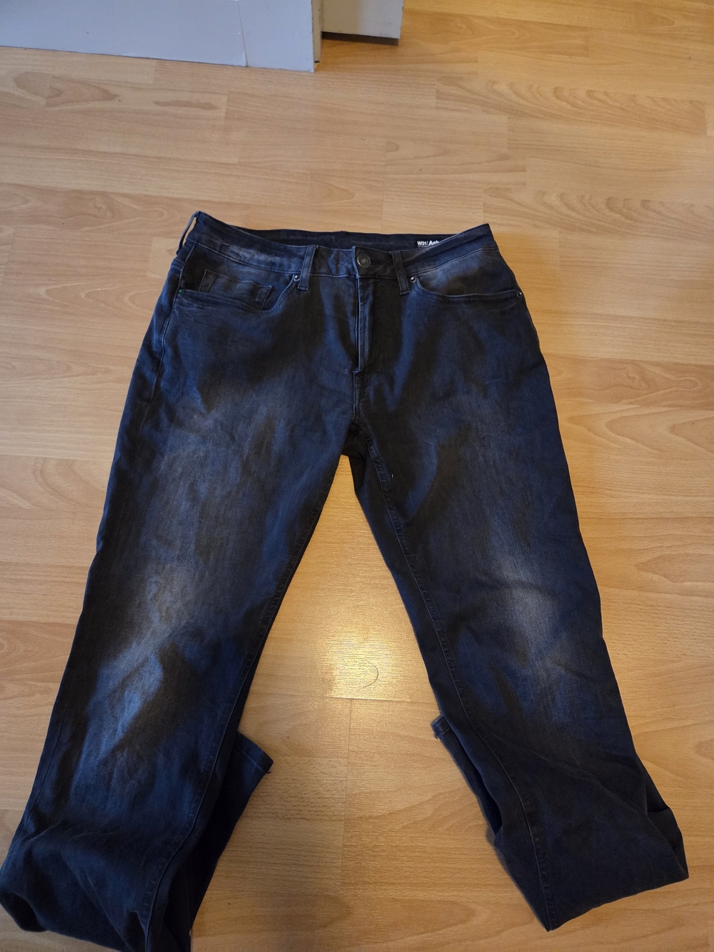 Buffalo David Bitton Men's Dark Blue Faded Straight Jeans